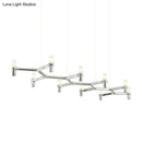 GobekUsa Contemporary 10-Head Ceiling Pendant with Aluminum Alloy Shade - Black, White, Chrome, or Gold Tube Hanging Light for Island