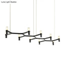 GobekUsa Contemporary 10-Head Ceiling Pendant with Aluminum Alloy Shade - Black, White, Chrome, or Gold Tube Hanging Light for Island