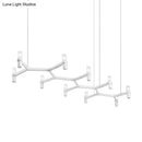 GobekUsa Contemporary 10-Head Ceiling Pendant with Aluminum Alloy Shade - Black, White, Chrome, or Gold Tube Hanging Light for Island