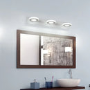 GobekUsa Contemporary Adjustable Circle Bathroom Wall Light Fixture in White Acrylic with 3 Bulbs - Warm/White Light