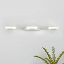 GobekUsa Contemporary LED Vanity Sconce: White Round Acrylic Wall Mounted Light, 3 Lights
