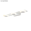 GobekUsa Contemporary LED Vanity Sconce: White Round Acrylic Wall Mounted Light, 3 Lights