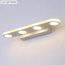 GobekUsa Sleek Metal Vanity Wall Light - 4/6-Light White Mounted Lamp in Warm/White Light
