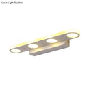 GobekUsa Sleek Metal Vanity Wall Light - 4/6-Light White Mounted Lamp in Warm/White Light