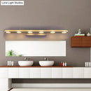 GobekUsa Sleek Metal Vanity Wall Light - 4/6-Light White Mounted Lamp in Warm/White Light