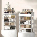 Modern white 4 tier makeup drawer organizer bedroom cosmetic storage by Decorbites
