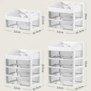 Modern white 4 tier makeup drawer organizer bedroom cosmetic storage by Decorbites