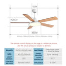GobekUsa 5-Blade Wooden Ceiling Fan Light with Remote Control and Adjustable Wind Speed