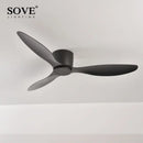 GobekUsa 6-Speed DC Motor Ceiling Fan Remote Control 17CM Low Floor Loft Decorative Fan