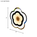 GobekUsa Minimalistic White Acrylic LED Wall Lamp for Bedroom - Diamond Twig Flower Design