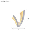 GobekUsa Minimalistic White Acrylic LED Wall Lamp for Bedroom - Diamond Twig Flower Design