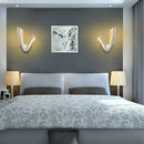 GobekUsa Minimalistic White Acrylic LED Wall Lamp for Bedroom - Diamond Twig Flower Design