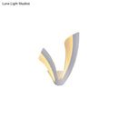 GobekUsa Minimalistic White Acrylic LED Wall Lamp for Bedroom - Diamond Twig Flower Design