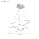 GobekUsa C Ring Dining Room Chandelier Acrylic LED 1/2/3 Light Postmodern Ceiling Pendant in Warm/White/Natural Light