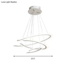 GobekUsa C Ring Dining Room Chandelier Acrylic LED 1/2/3 Light Postmodern Ceiling Pendant in Warm/White/Natural Light