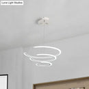 GobekUsa C Ring Dining Room Chandelier Acrylic LED 1/2/3 Light Postmodern Ceiling Pendant in Warm/White/Natural Light