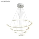 GobekUsa C Ring Dining Room Chandelier Acrylic LED 1/2/3 Light Postmodern Ceiling Pendant in Warm/White/Natural Light