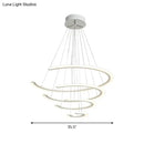 GobekUsa C Ring Dining Room Chandelier Acrylic LED 1/2/3 Light Postmodern Ceiling Pendant in Warm/White/Natural Light