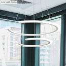 GobekUsa C Ring Dining Room Chandelier Acrylic LED 1/2/3 Light Postmodern Ceiling Pendant in Warm/White/Natural Light