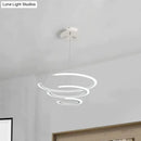 GobekUsa C Ring Dining Room Chandelier Acrylic LED 1/2/3 Light Postmodern Ceiling Pendant in Warm/White/Natural Light