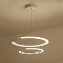 GobekUsa C Ring Dining Room Chandelier Acrylic LED 1/2/3 Light Postmodern Ceiling Pendant in Warm/White/Natural Light