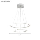 GobekUsa C Ring Dining Room Chandelier Acrylic LED 1/2/3 Light Postmodern Ceiling Pendant in Warm/White/Natural Light