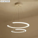 GobekUsa C Ring Dining Room Chandelier Acrylic LED 1/2/3 Light Postmodern Ceiling Pendant in Warm/White/Natural Light