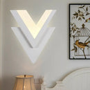 GobekUsa Double-V Acrylic LED Wall Sconce Light Fixture in Warm/White for Simplicity in the Bedroom