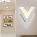 GobekUsa Double-V Acrylic LED Wall Sconce Light Fixture in Warm/White for Simplicity in the Bedroom