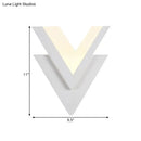 GobekUsa Double-V Acrylic LED Wall Sconce Light Fixture in Warm/White for Simplicity in the Bedroom