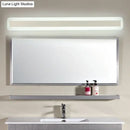 GobekUsa Simplicity Acrylic LED Vanity Light: Rectangular Wall Sconce for White Bathroom Lighting