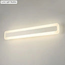GobekUsa Simplicity Acrylic LED Vanity Light: Rectangular Wall Sconce for White Bathroom Lighting