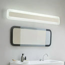 GobekUsa Simplicity Acrylic LED Vanity Light: Rectangular Wall Sconce for White Bathroom Lighting