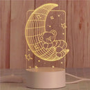 Modern white acrylic night lamp – bedroom led decor by Decorbites