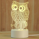 Modern white acrylic night lamp – bedroom led decor by Decorbites