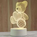 Modern white acrylic night lamp – bedroom led decor by Decorbites