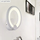 GobekUsa Modern LED Acrylic Sconce Light - 7.5"/10" Diameter - White Wall Lamp in Warm/White Light
