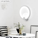 GobekUsa Modern LED Acrylic Sconce Light - 7.5"/10" Diameter - White Wall Lamp in Warm/White Light