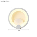 GobekUsa Modern LED Acrylic Sconce Light - 7.5"/10" Diameter - White Wall Lamp in Warm/White Light