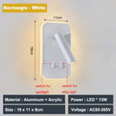 GobekUsa Adjustable 10W Wall Light Sconce Lamp with Switch - Hotel Bedroom Study Reading