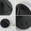 GobekUsa Adjustable 10W Wall Light Sconce Lamp with Switch - Hotel Bedroom Study Reading