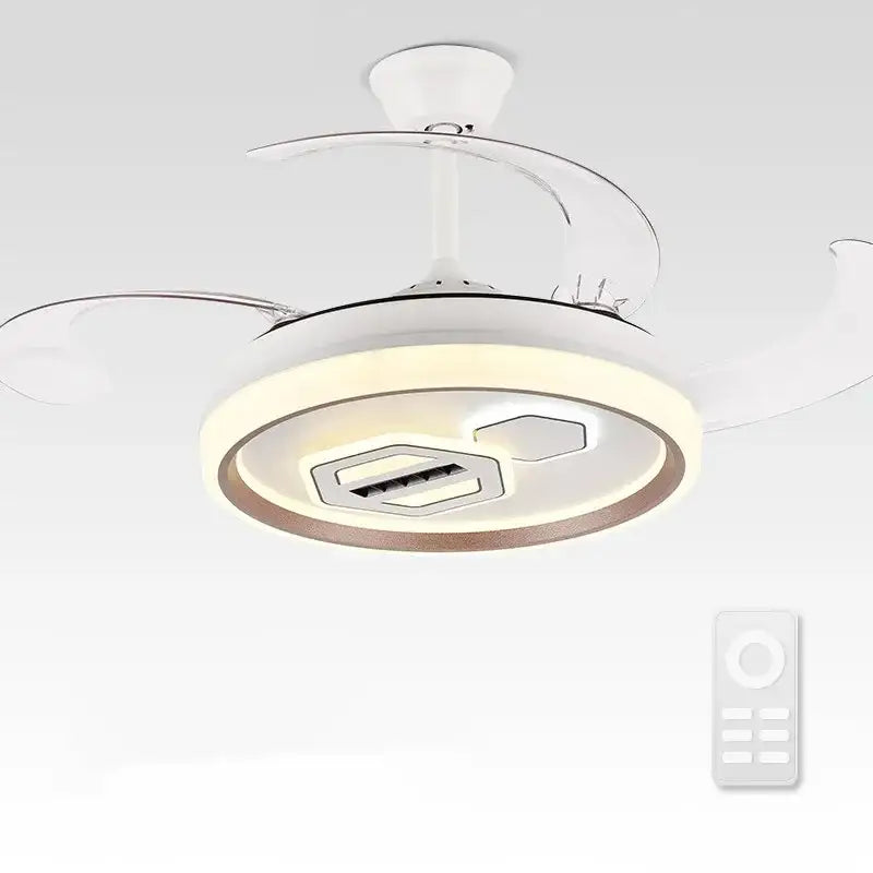 GobekUsa Adjustable Blade Ceiling Fan Light with Remote-Controlled LED - Elegant Home Decor, photo 7 of 8