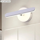 GobekUsa Adjustable LED Wall Sconce in White for Bedside, Simple Style Metal Lighting