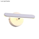 GobekUsa Adjustable LED Wall Sconce in White for Bedside, Simple Style Metal Lighting