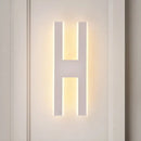 GobekUsa Modern Metal LED Wall Lamp with Alphabet Design - White/Black Sconce Light for Bedside in White/Warm Glow