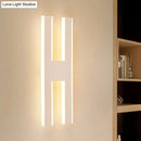 GobekUsa Modern Metal LED Wall Lamp with Alphabet Design - White/Black Sconce Light for Bedside in White/Warm Glow