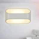 GobekUsa White Aluminum LED Bathroom Wall Sconce - Contemporary Rectangular Style