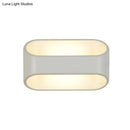 GobekUsa White Aluminum LED Bathroom Wall Sconce - Contemporary Rectangular Style