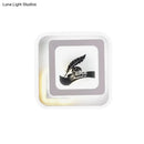 GobekUsa Modern Acrylic LED Sconce: White Wall Lamp with Deer/Feather Pattern - Perfect for Living Room