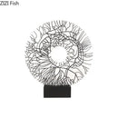 GobekUsa Circle Ornament Desk Decoration Resin Ring Statue Modern Crafts Decor